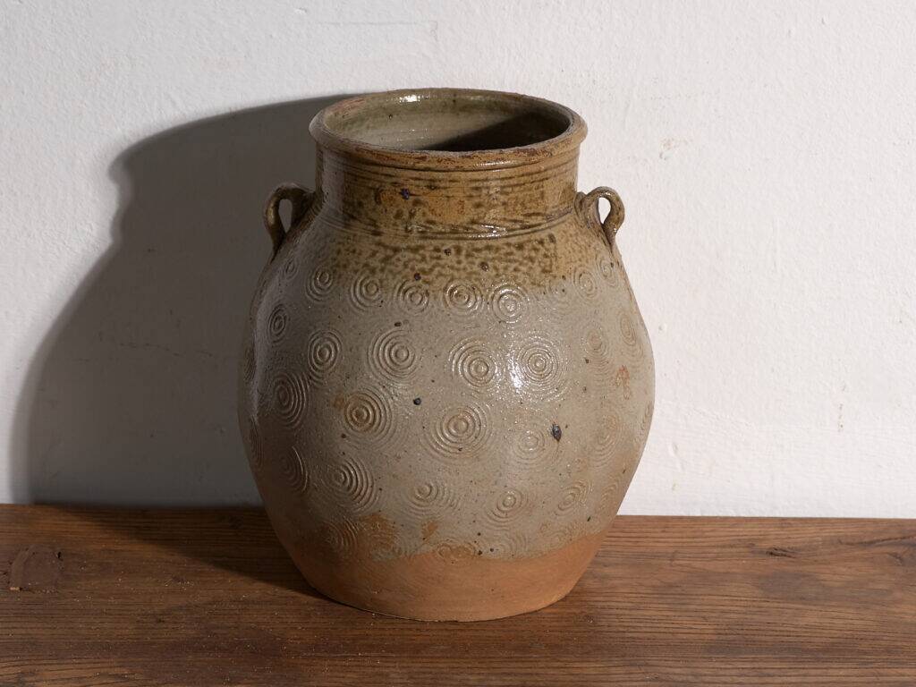 Vase ancien chinois en grès émaillé – Chine, vers 1900