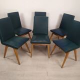 Chaises vintage bleu vert