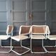 White Cesca B32 Marcel Breuer chairs 1970