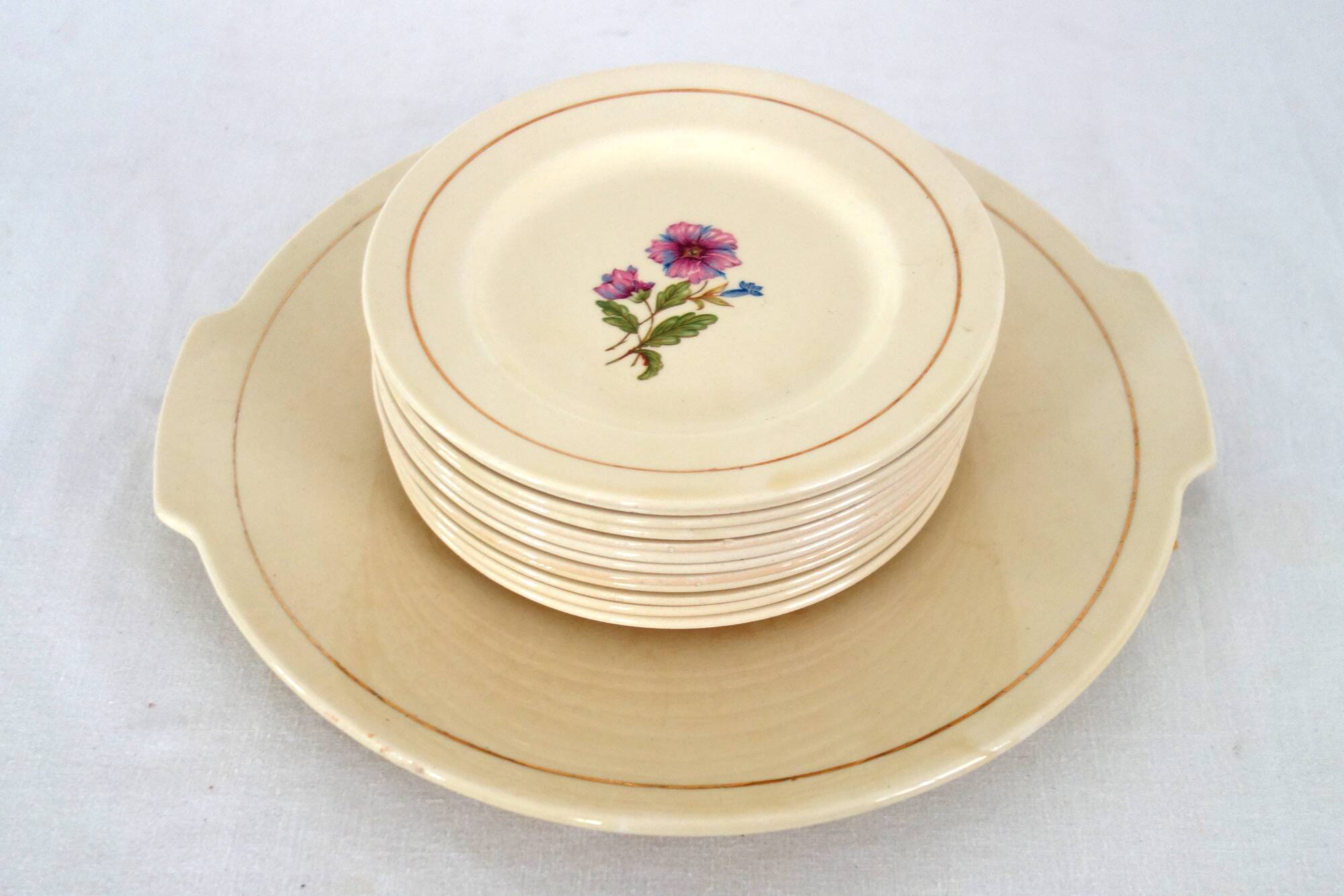 Gien vintage dessert service for 12 people