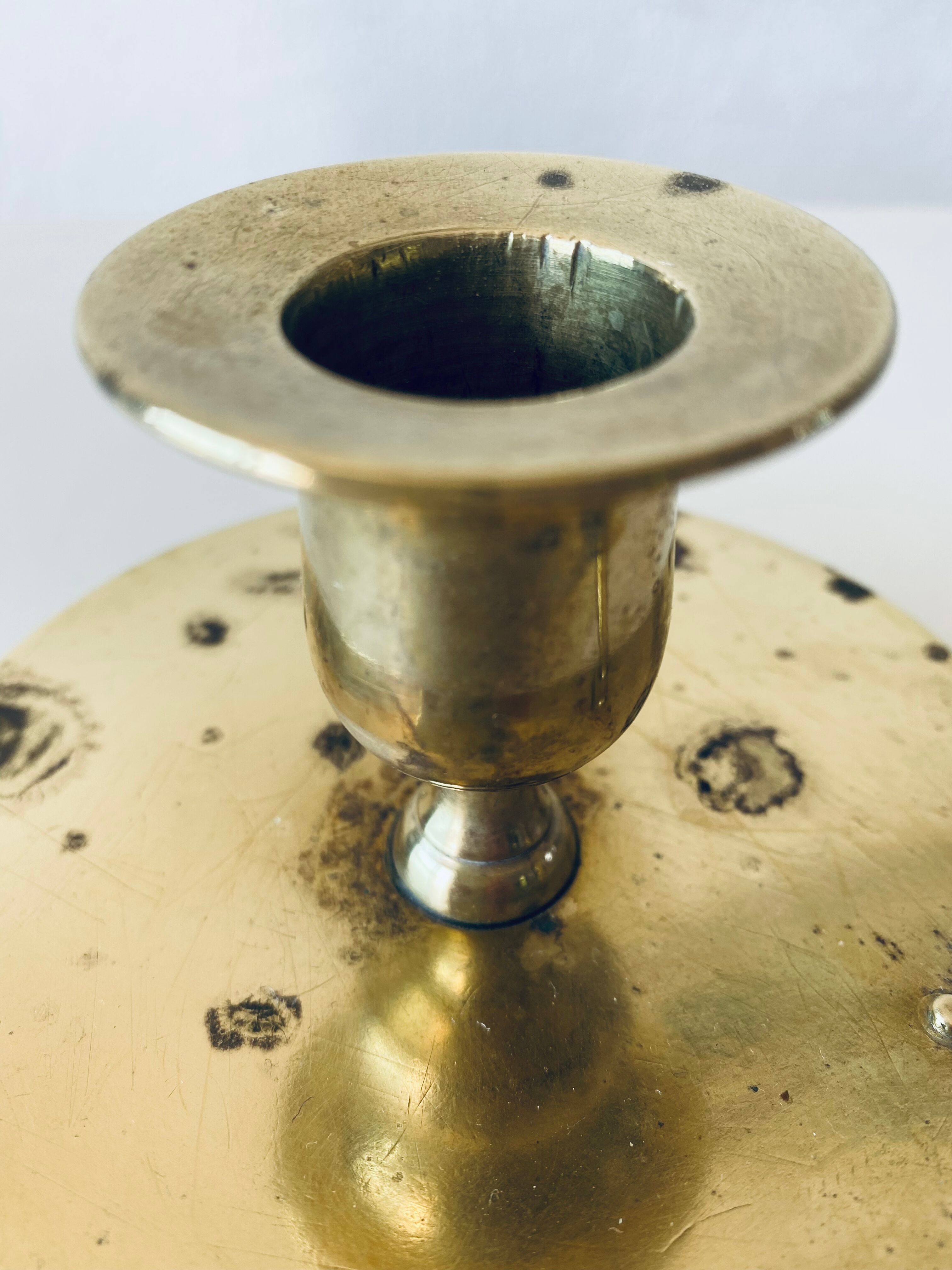 Old candle holder with handle