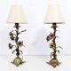 Paire de lampes "fleurs"