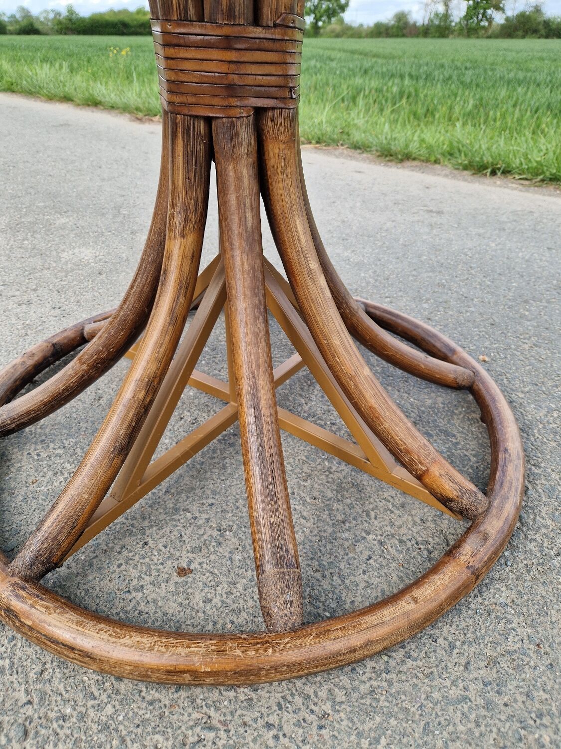 1970s bamboo living room set