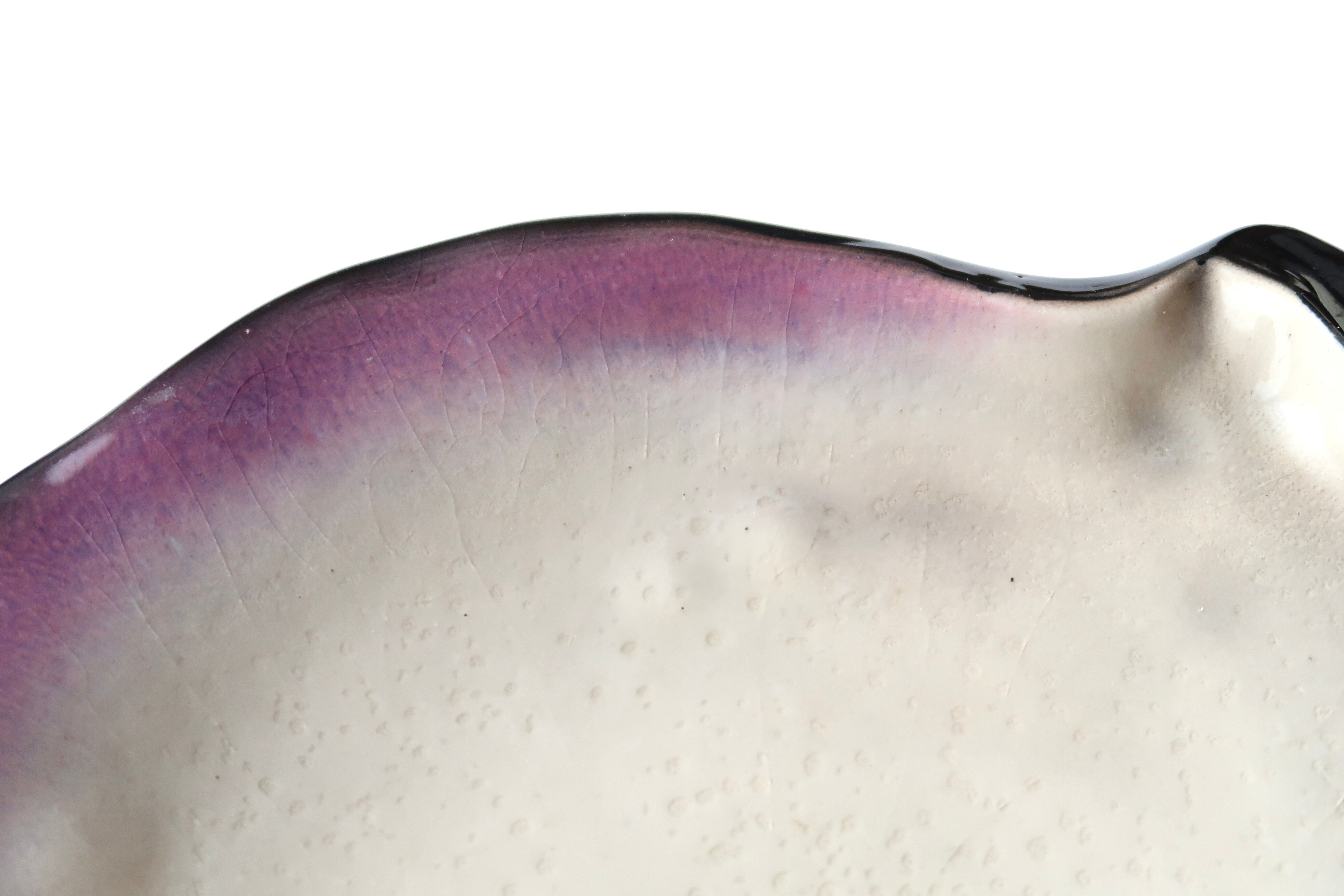 Ceramic "oyster" dish by Pol Chambost, 60s