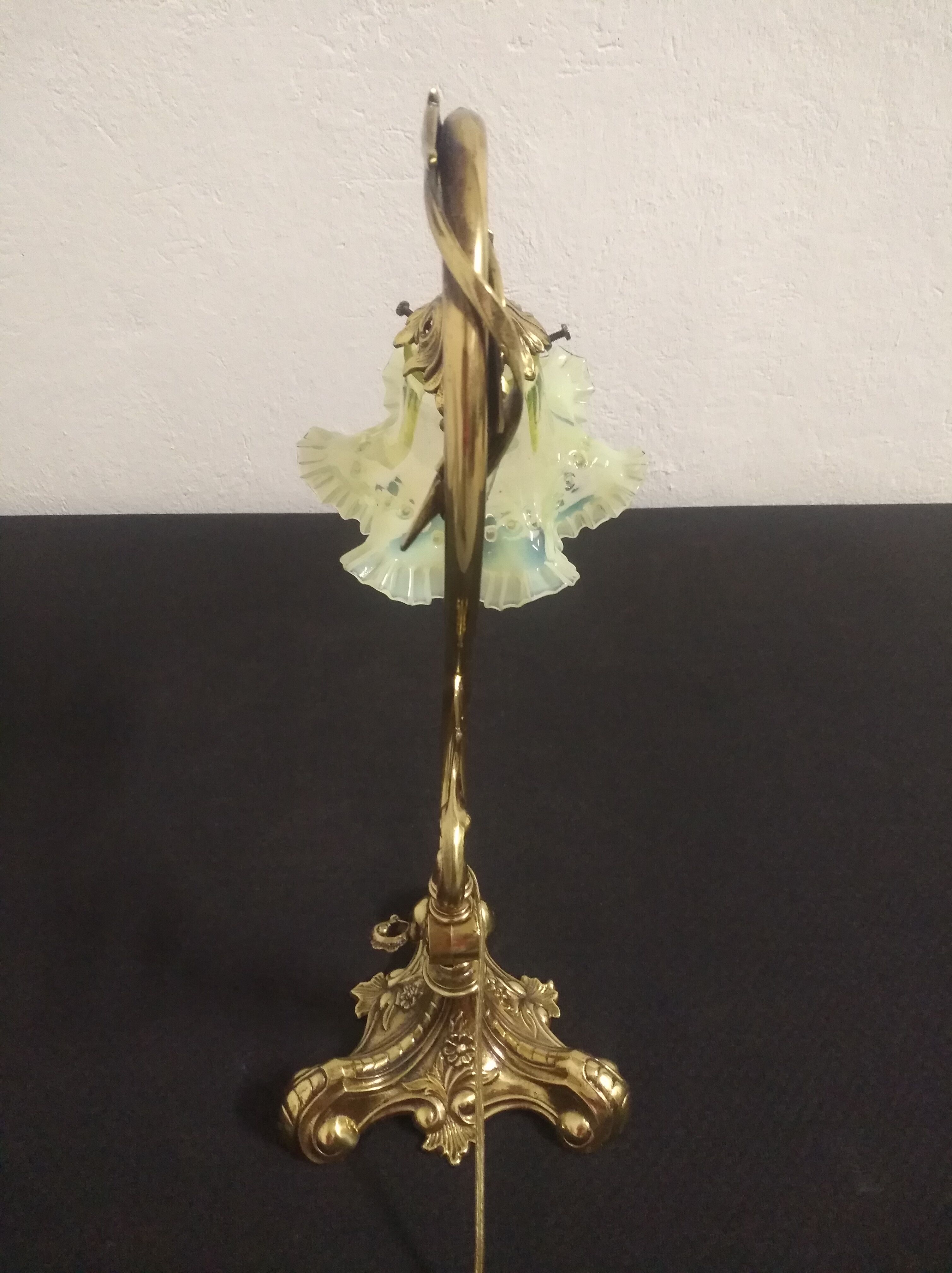 Bronze Art Nouveau lamp