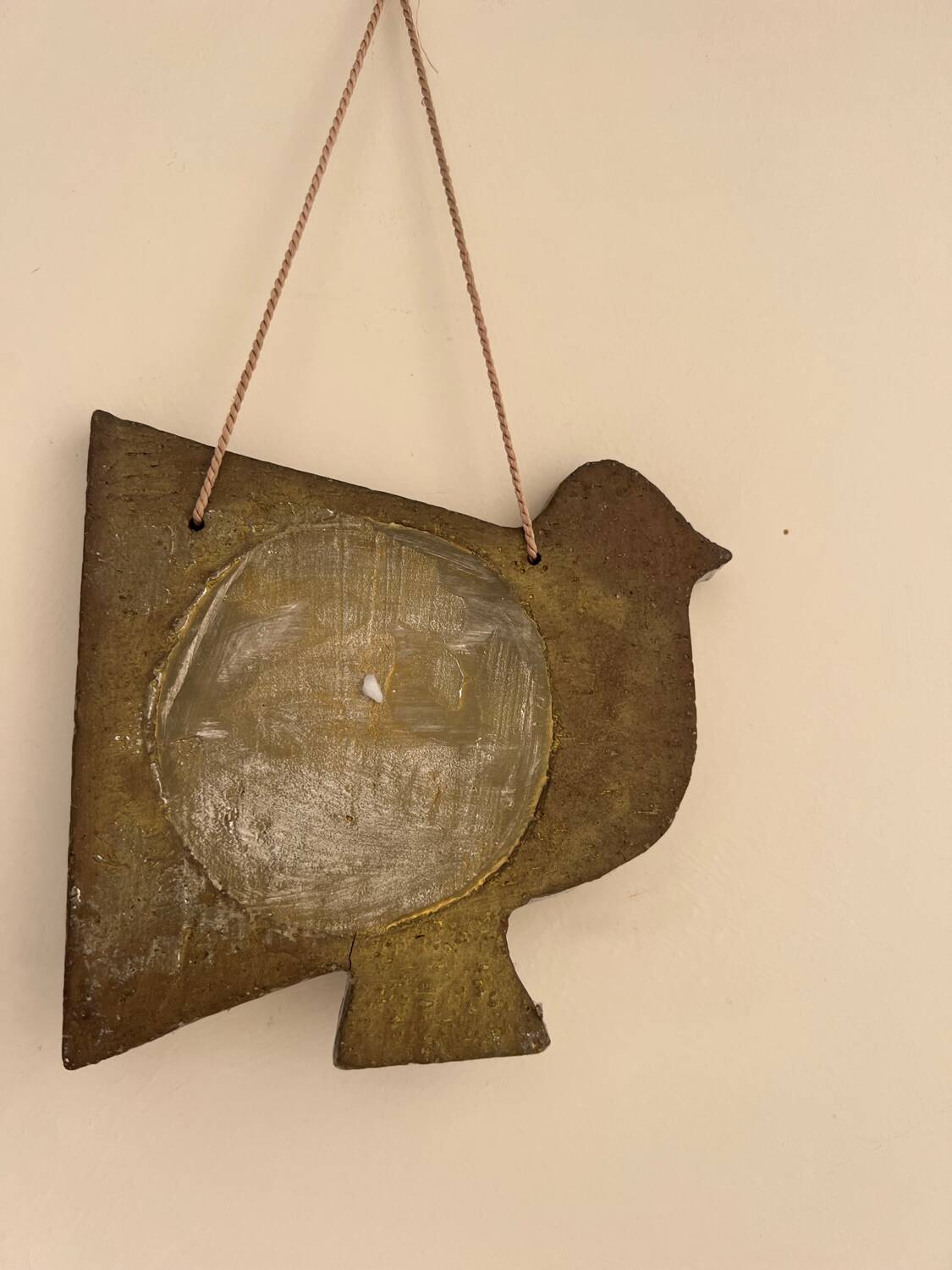 Vallauris earthenware bird mirror