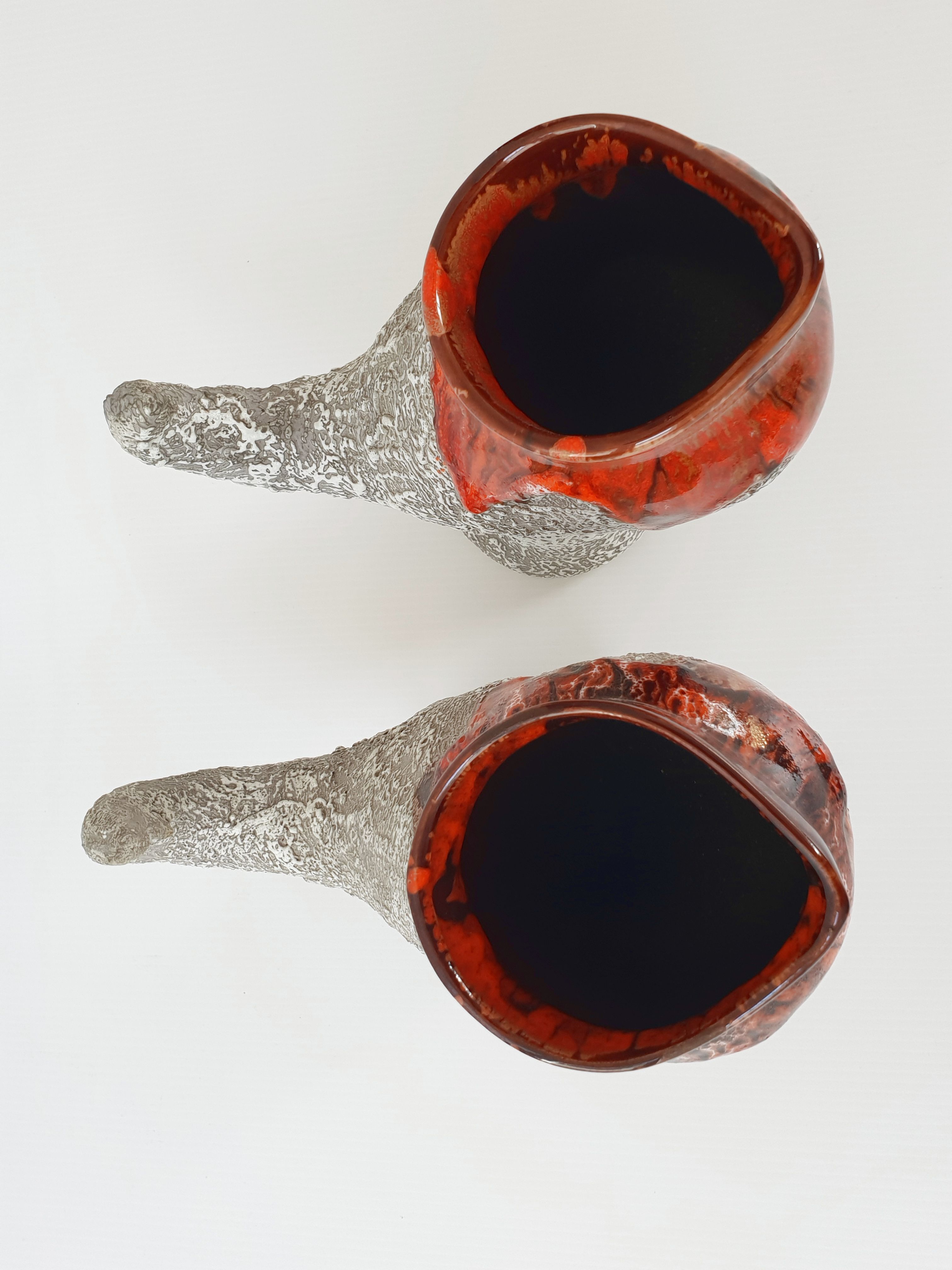 Pair of vintage zoomorphic pitchers