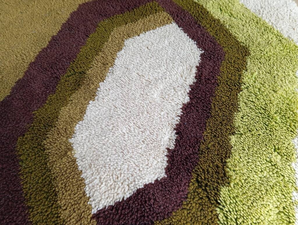 Tapis space age en laine, années 70