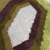 Tapis space age en laine, années 70