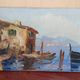 Peinture port de pêche Méditerranéen