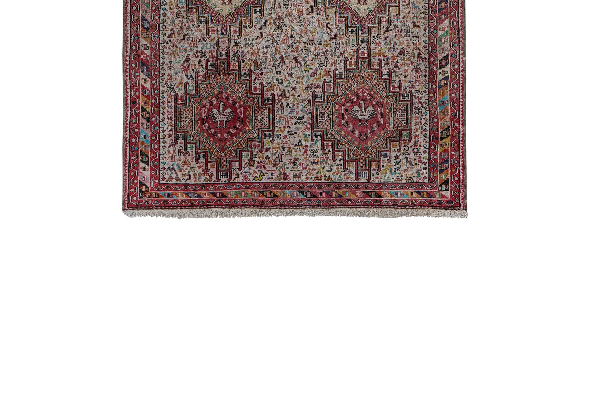 Kilim turc vintage tissé main 123x195 cm