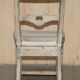 Pair of Swedish-style accent chairs in recycled pine with upholstered seats.