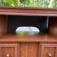 Vintage TV/Hi-Fi Unit on Wheels in Walnut Style, made in France 1970.
