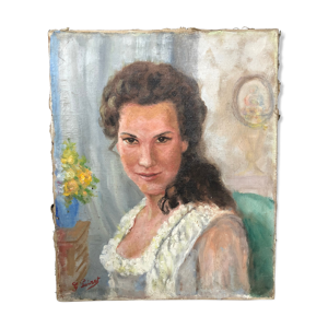 Tableau : huile sur toile portrait