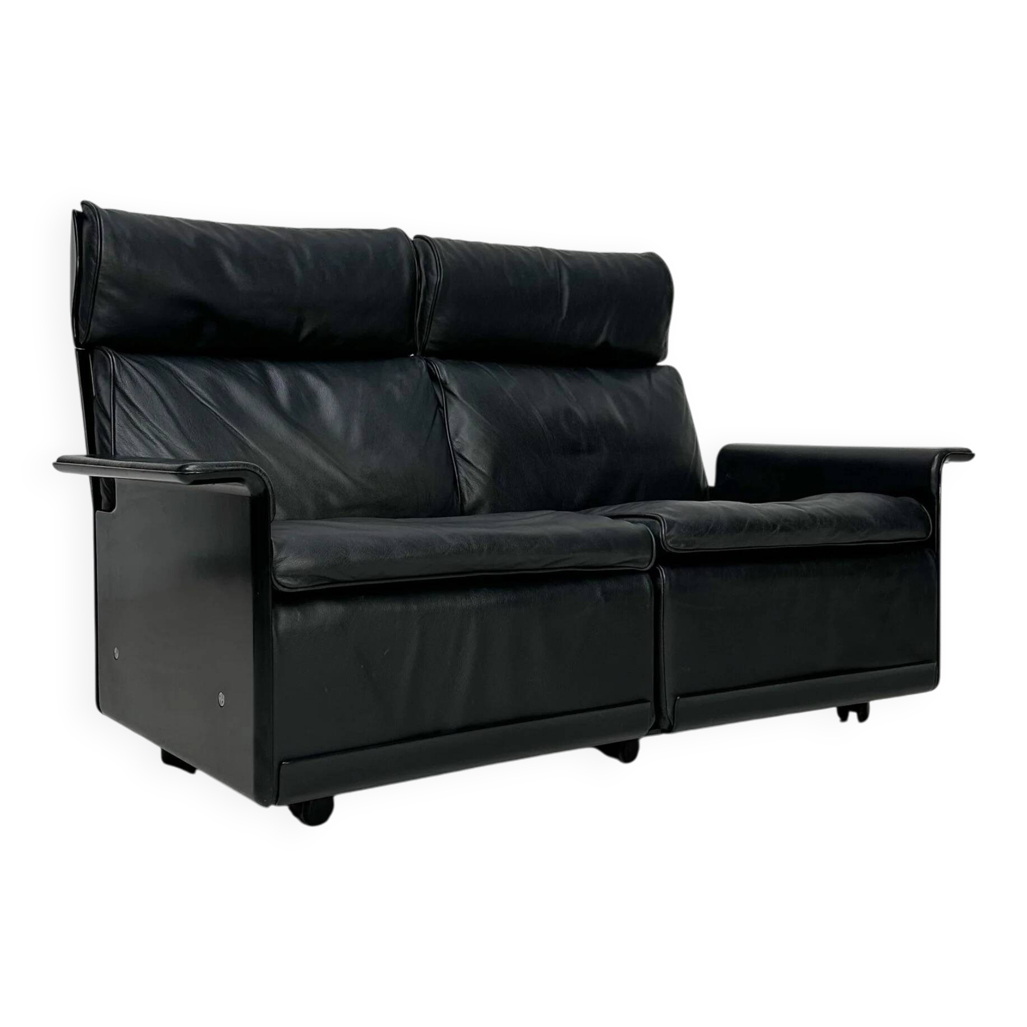 ‘70s/‘80s Vintage 620 Leather 2-Seater Sofa by Dieter Rams for Vitsoe