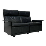 ‘70s/‘80s Vintage 620 Leather 2-Seater Sofa by Dieter Rams for Vitsoe