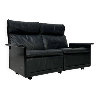 ‘70s/‘80s Vintage 620 Leather 2-Seater Sofa by Dieter Rams for Vitsoe