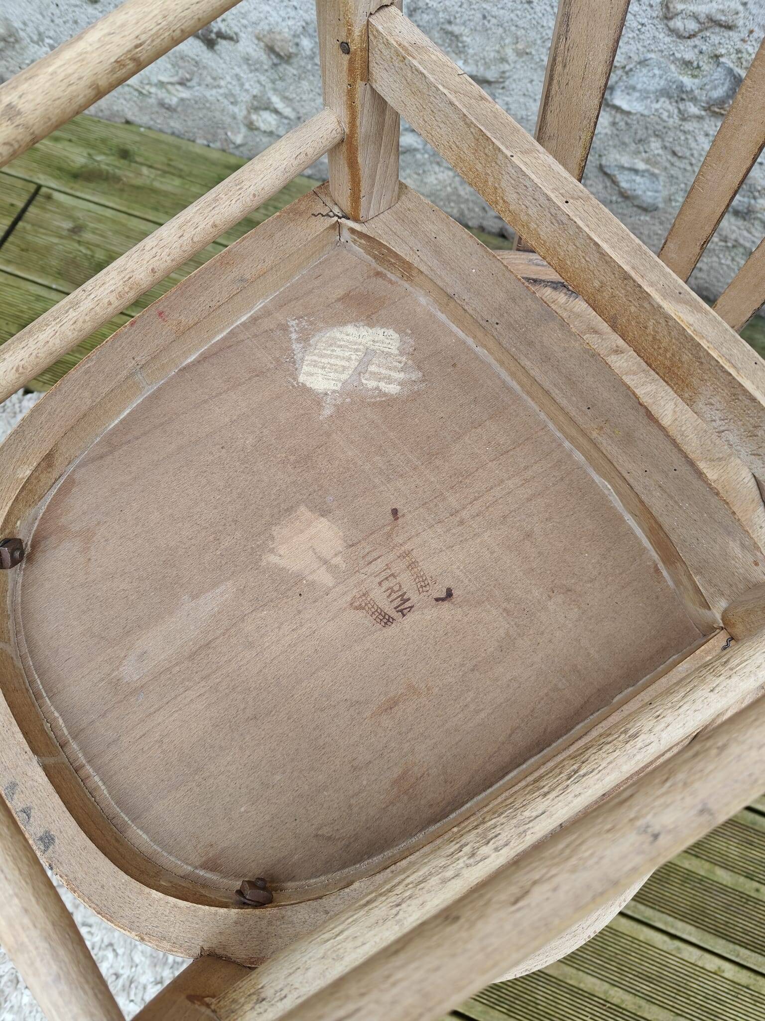 antique sandblasted bistro chairs