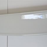 Vintage white enamelled ceramic wall shelf