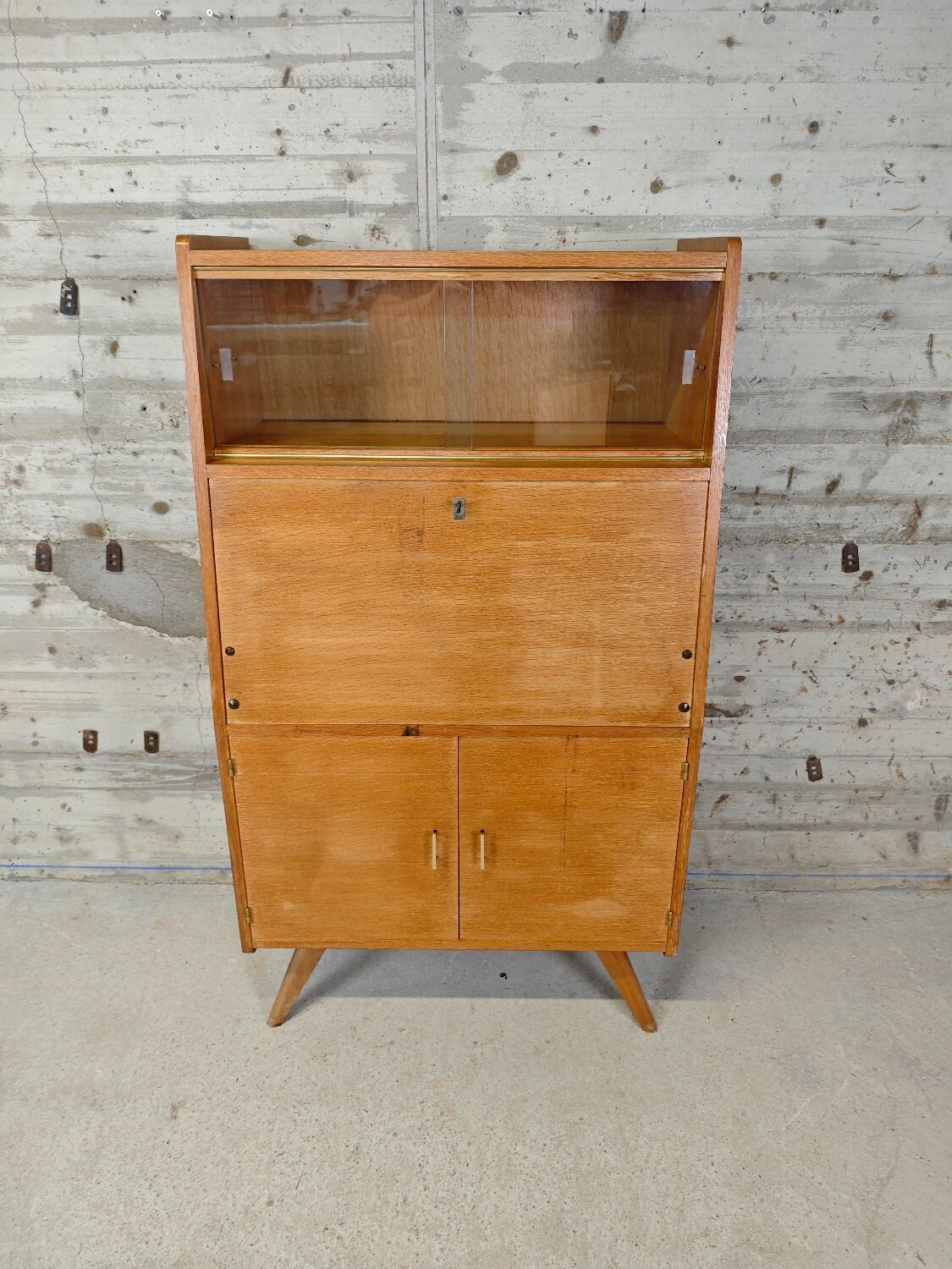 Vintage secretary with compass legs