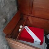 Renovated old chest in solid oak