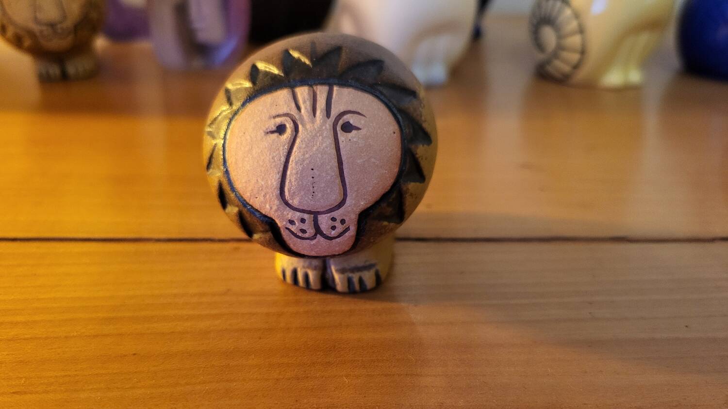 Mini Lion in ceramic by Lisa Larson, Gustavsberg Studio.