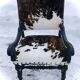 Cowhide armchair