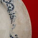 Old dish decorated with blue frieze diam 28 cm