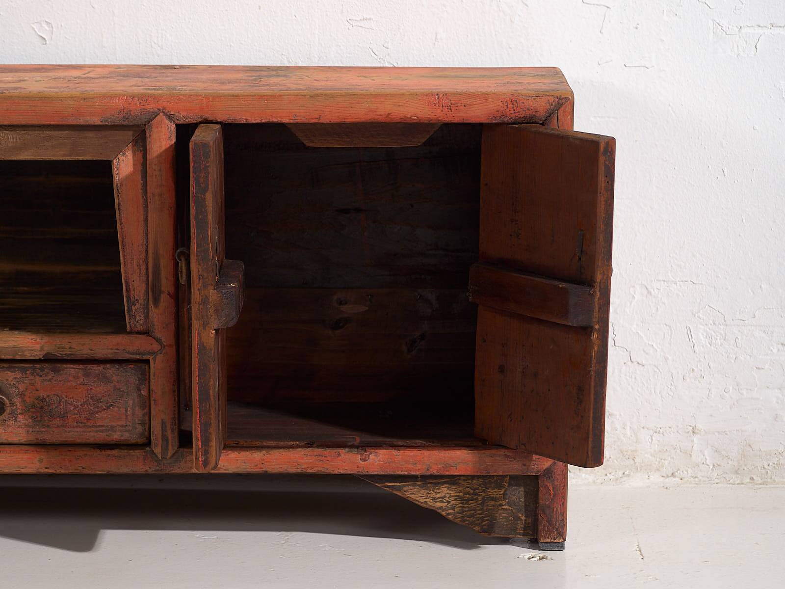 Meuble TV ancien à patine rouge (c.1900) #22