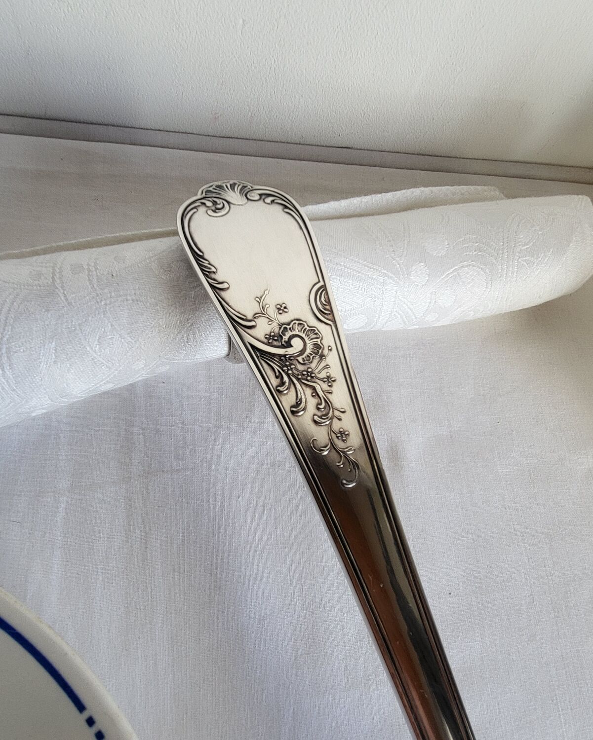 Silver-plated soup ladle by the silversmith Guildart