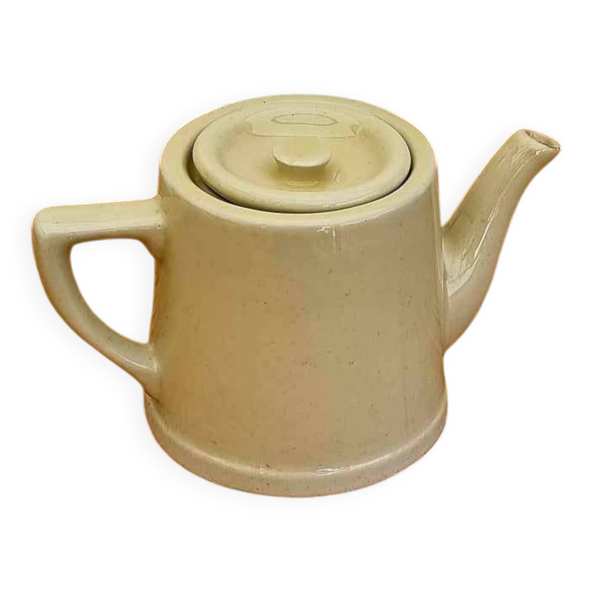 Théière jaune pastel vintage