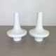 Set of 2 Op Art Biscuit Porcelain Ufo Vases by Edelstein Bavaria, Germany, 1970s