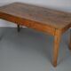 Antique light gold oak 19th century french rustic farmhouse dining table