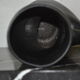 Vase noir céramique vintage forme libre