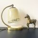 Bauhaus / Modernist lamp brass/bakelite & opaline Mid Century 1940-50