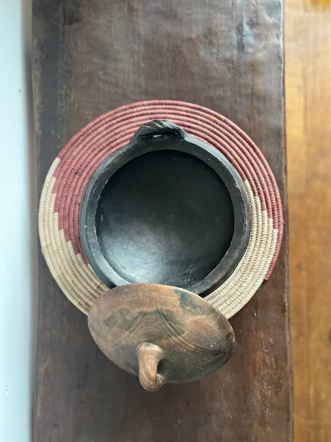 Abron Terracotta Bowls with Clay Lid - African Bowl