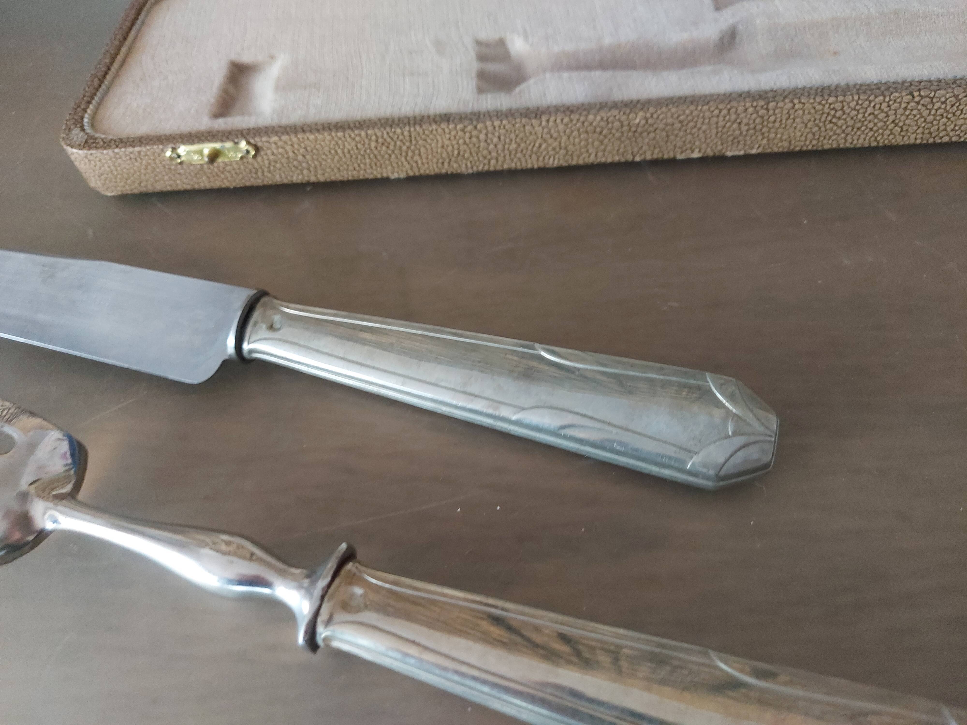 Art Deco silver leg meat serving box