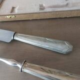 Art Deco silver leg meat serving box