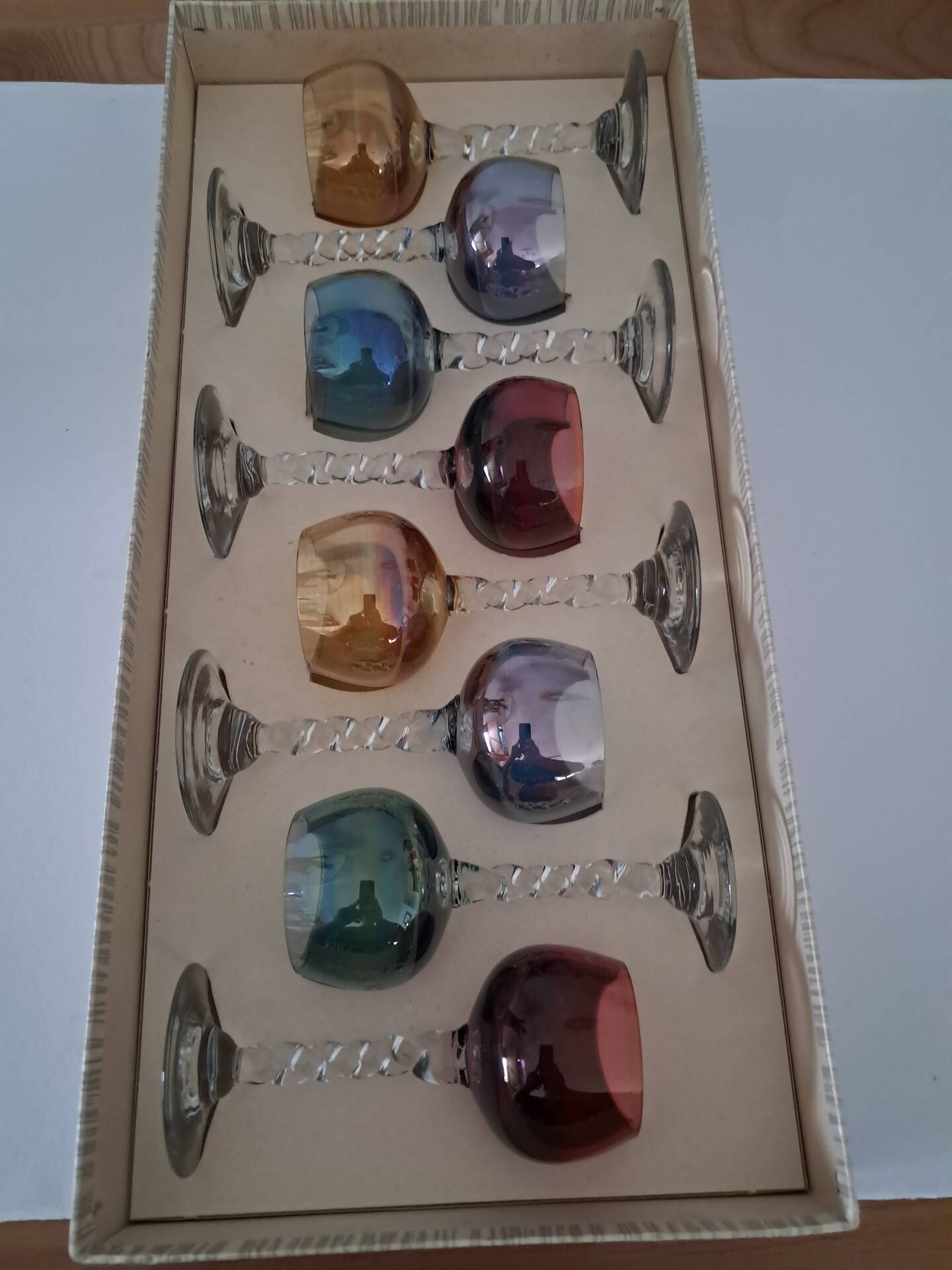 6 verres à digestif, années 60