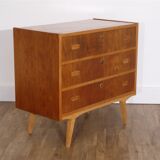 Chest of drawers in teak and oak 1960
