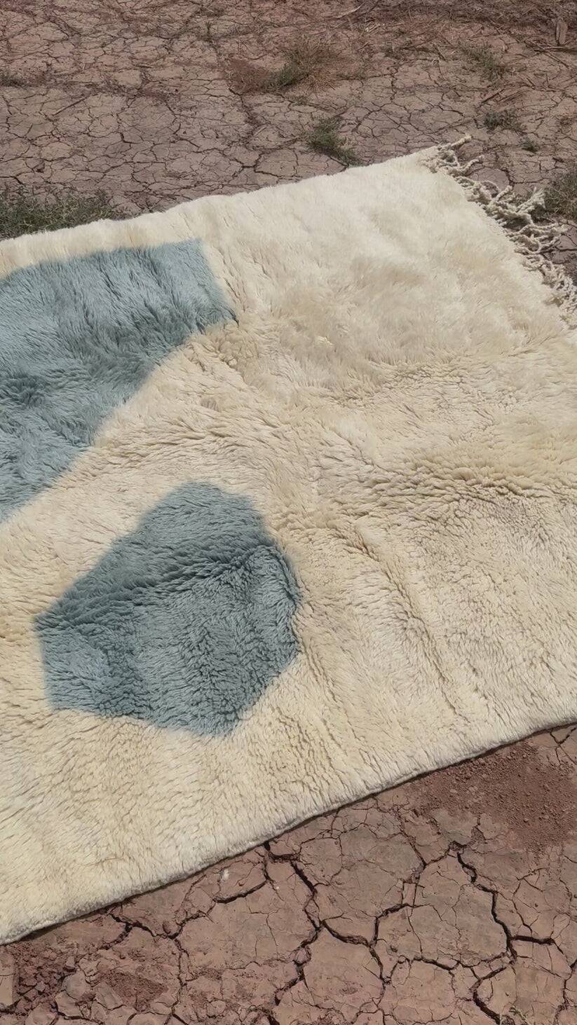 Tapis blanc et blue 270cmx160cm