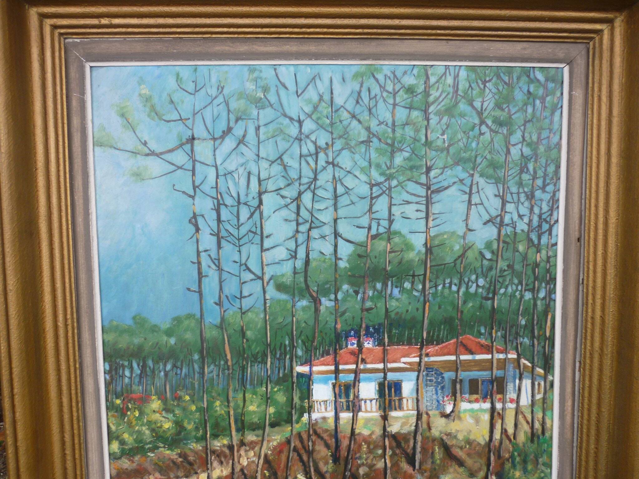 Painting Villa in the pines in Hossegor