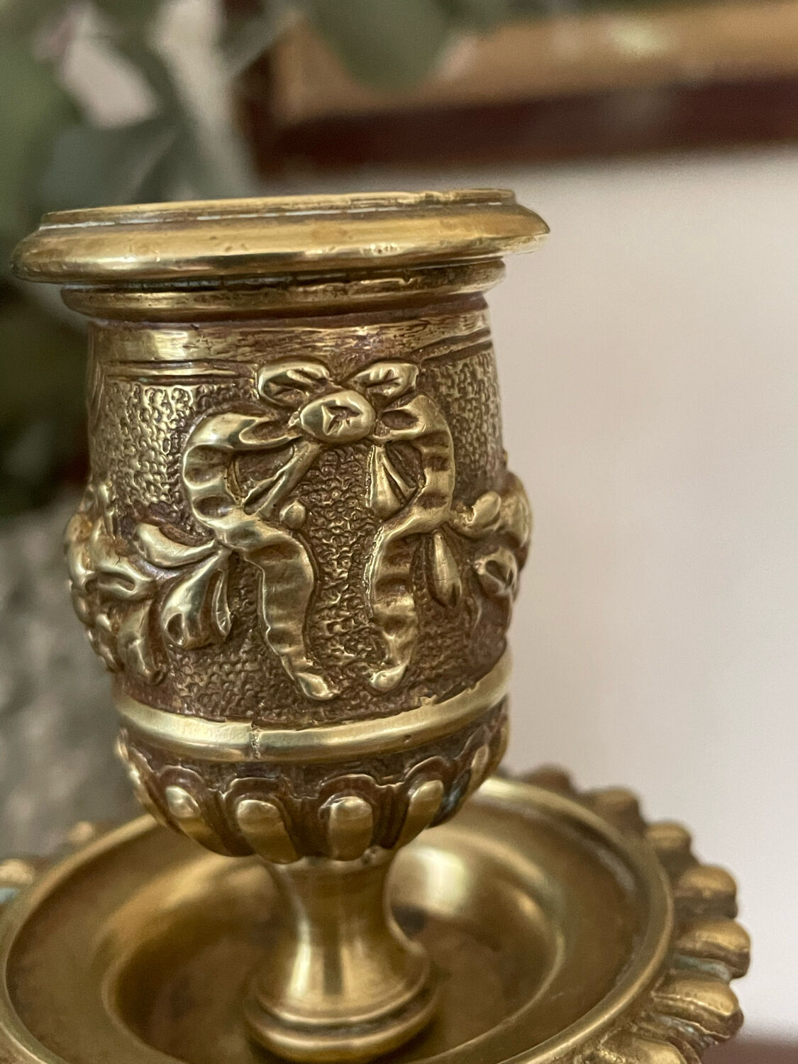 Pair of gilded bronze candlesticks nineteenth