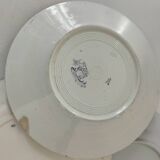 8 ironstone plates from the 19th century in blue camaïeu, mixed manufacturers.