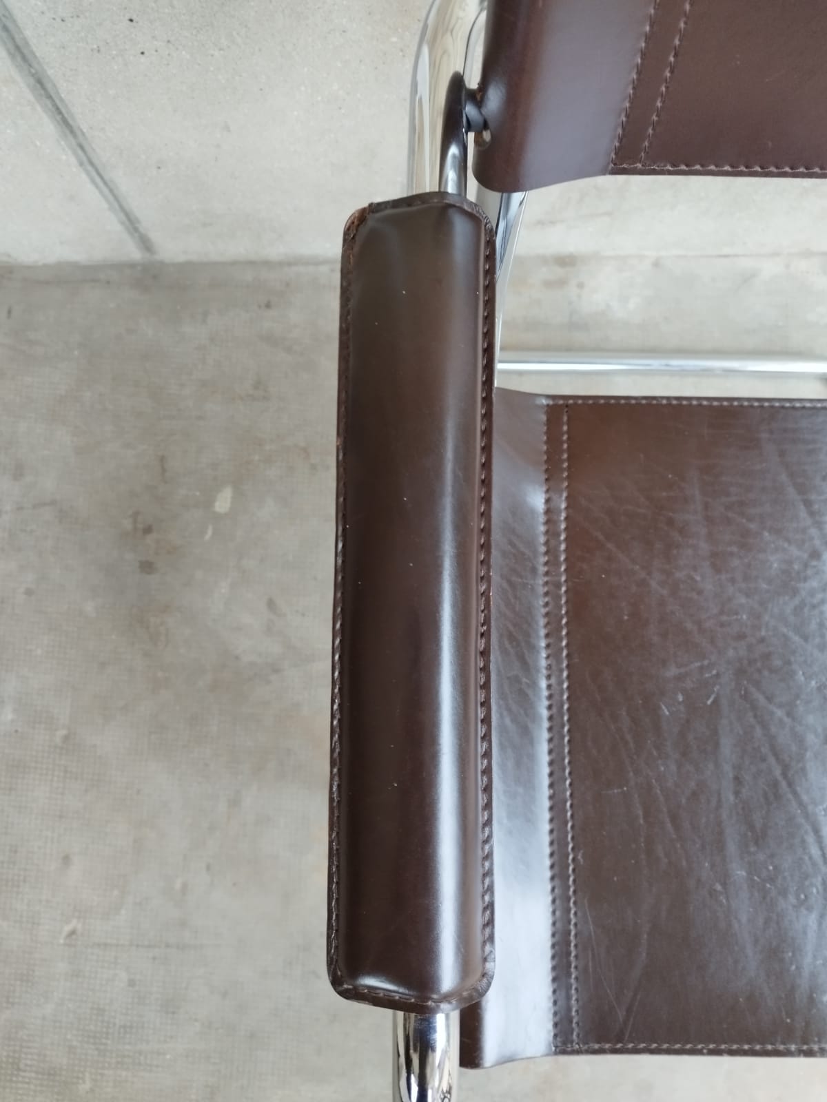 Chaise mg5 cuir marron Matteo Grassi