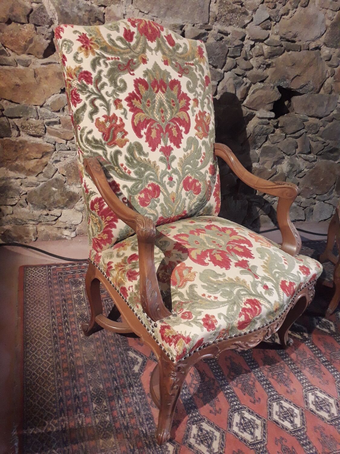 Louis XV style convertible armchairs