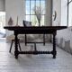 Solid oak table 1900 drapery style XL 280cm with extensions