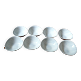 8 ceramic bowls Salins France, Caribbean, 1960s