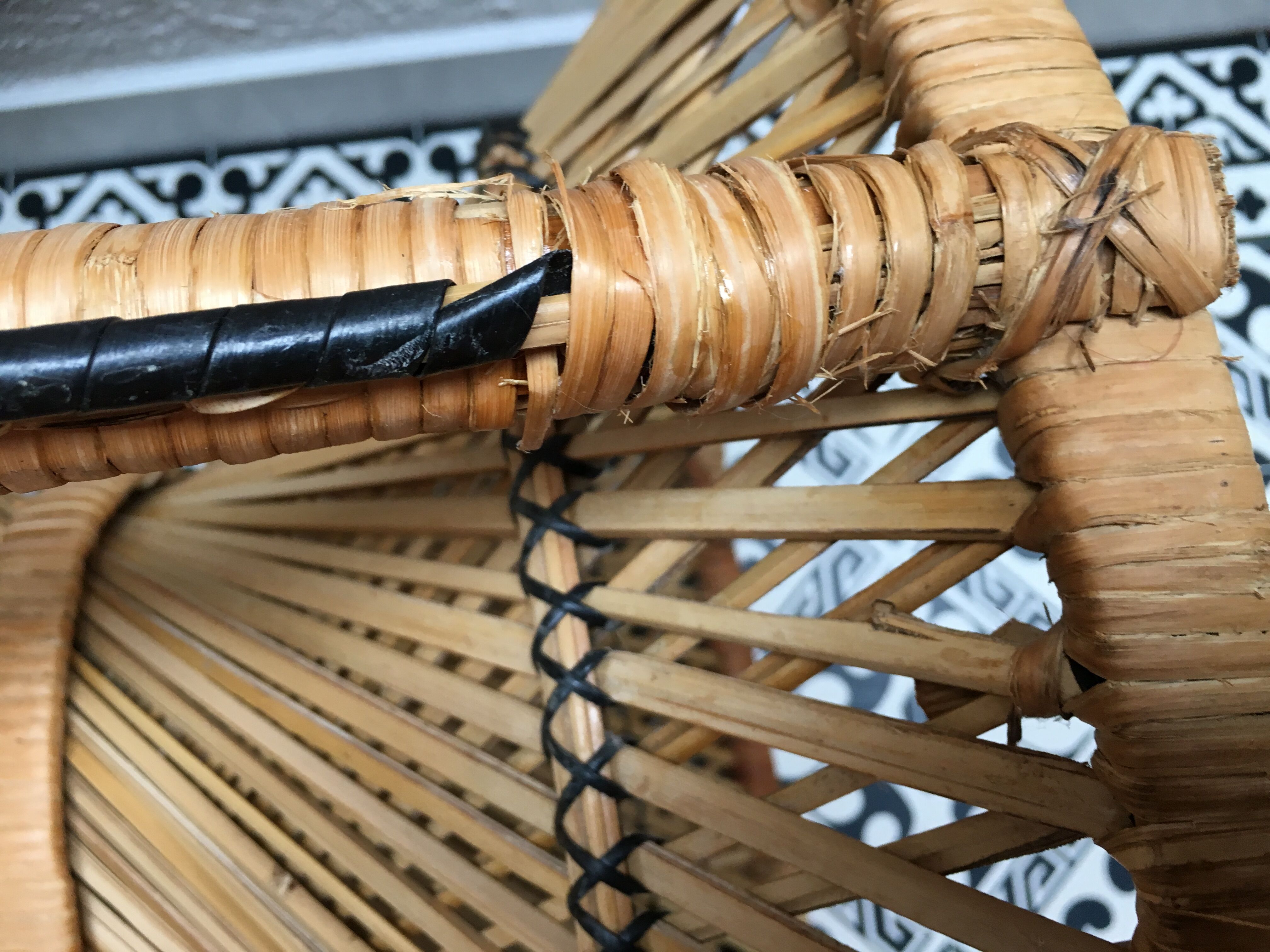 Armchair in rattan style emmanuelle