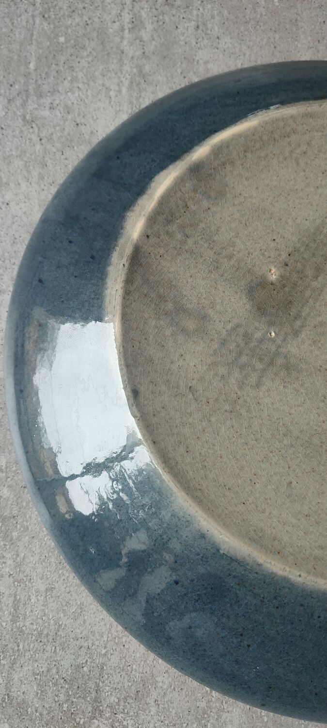 Large stoneware plate from Alsace Vincent Pirard Soufflenheim